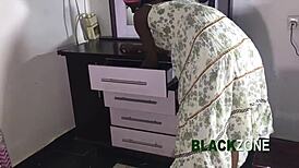 small booty ebony teen gets filled with cum in a casting session