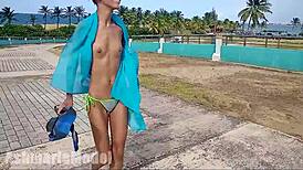 hairy teen underwater, want to see my wet thong?