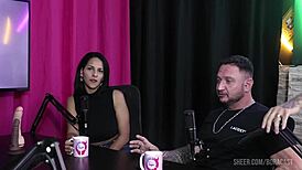 gorgeous teens with big boobs strip and suck before wild banging in pov.