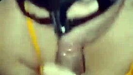 I give blowjob to cuckold while describing orgasm with another