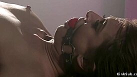 Lawyer Ties Slim Brunette For Intense Whipping And Rough Deepthroat In Bondage Session.