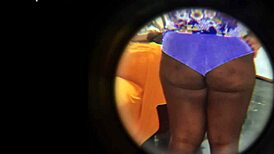 Hidden camera catches neighbor enjoying herself freely in this homemade latina scene