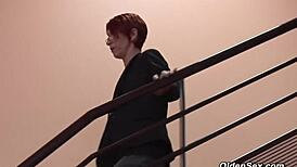 French Mature Business Lady Gets Nailed Hard by Monster Cock in Office. She Takes It All!