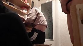 stepmother masturbates while watching exam prep