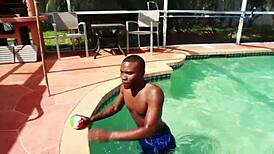 ebony redhead sucks big black cock deep