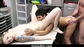 i punished the shoplifter teen 18+ with my monster cock domination at work