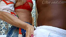 hey, Cleo Cadillac bangs with thick Brazilian stud