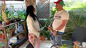 Mutual Masturbation Outdoor with My Stepsis in Miniskirt