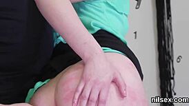 Flirty girl dragged to anal nuthouse for brutal drilling