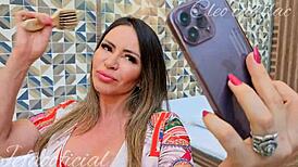 hey, Cleo Cadillac bangs with thick Brazilian stud