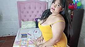 A father licked fingers and fucked his fat daughter