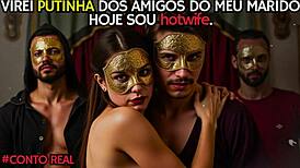 Virei putinha dos amigos do meu marido - contos reais - imagens e voz gerados sinteticamente