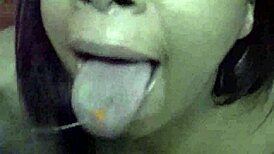 bathroom blowjob leads to swallow and cumshot with dr terra del rio