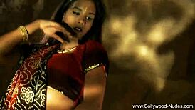 Dreamy indian beauty teases with seductive dancing and undressing