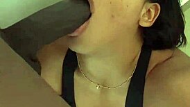 I battle my stepbrother's big black cock during a video call with my boyfriend