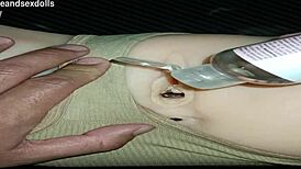 Trailer Candy Showcases Beige Panty Vaginal Play