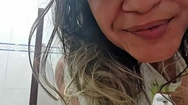 Watch This Latina Get Wet In The Shower For 50 Reais!