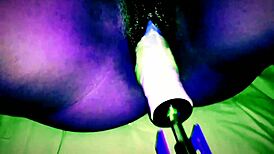 Ebony Latina Lesbian Achieves Out-Of-This-World Orgasm On Dildo With Toys And Pussy Stimulation