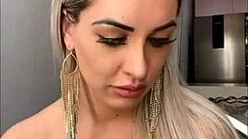 beautiful blonde woman with attractive features