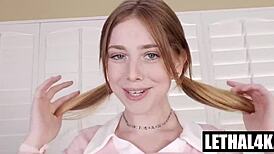 Does cute teen lucy foxx love this cock?