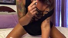 Seducing the camera with my glass dildo to squirt