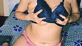 I’m obsessed with my desi girl’s big boobs and dildo play