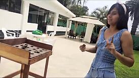 Candyboom Peruvian Latina Gets Wet Pussy Fucked And Blowjob