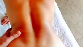 Petite latina bent over for doggystyle with loud moans