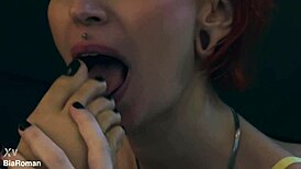 This bitch controls you with her pussy and feet!