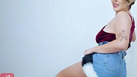 Cosplay kitten in costumes wanting to play.