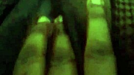 dirty slutty maid peeing indoors in her thong and panties