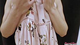 Skinny ginger luna parish deepthroats a cock and gets her pussy fucked.