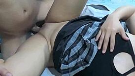 teacher rips my clothes, fucks me hard outdoor in public