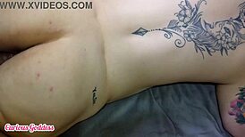 Curvy Latina Sucks Housewife's Tits, Fucks Her Pussy