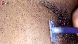 home made shaving turns into outdoor clothes ripping with german roommate