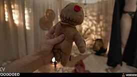 Witch Mistress Gets Magic Controlled With Voodoo Doll And Squirts