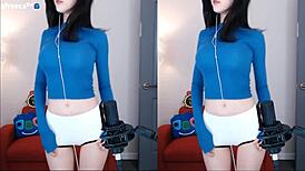 Korean Girl Dancing with Sexy Big Tits on Full Display