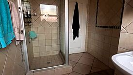 She sucked and jerked him off in the toilet stall. This BBW took a messy facial after wild slapping.