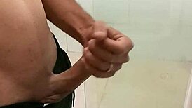 Intense Solo Masturbation Leading to a Powerful Cumshot