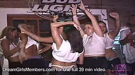 Man, these college girls ripped shirts off to grab cash at the contest!