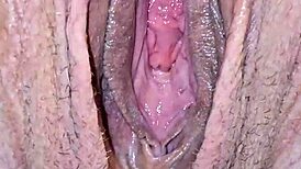 Spread Eagle Pregnant Cougar Shows Shaved Pussy and Ass