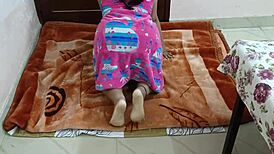 Indian horny girl with big ass and boobs in live sex tape on ranch