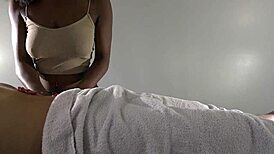 sexy ebony babe evi rei with perfect body gives edging blowjob in pov, cum in mouth
