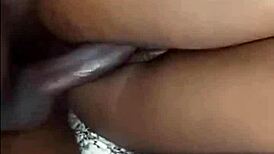 African Teen 18+ Takes Hard Pounding with Cum Inside Her Tight Pussy