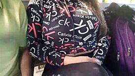 Stranger touches ass on bus, leads to wild sex