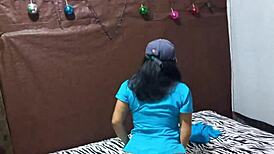 mature nurse makes homemade porn to cover extra household expenses