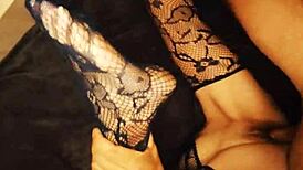 do these young fuckers spare the mature milf in lingerie, fucking her ass in homemade fetish casting?