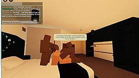 Roblox Porn Blacked with Big Ass Blowjob and Rough Monster Cock Action