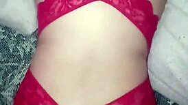 Red Lingerie Gets Soaked in Cum During Wild Group Swinger Session