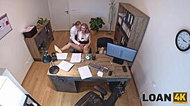 loan4k woman divorces husband to indulge with big office cock